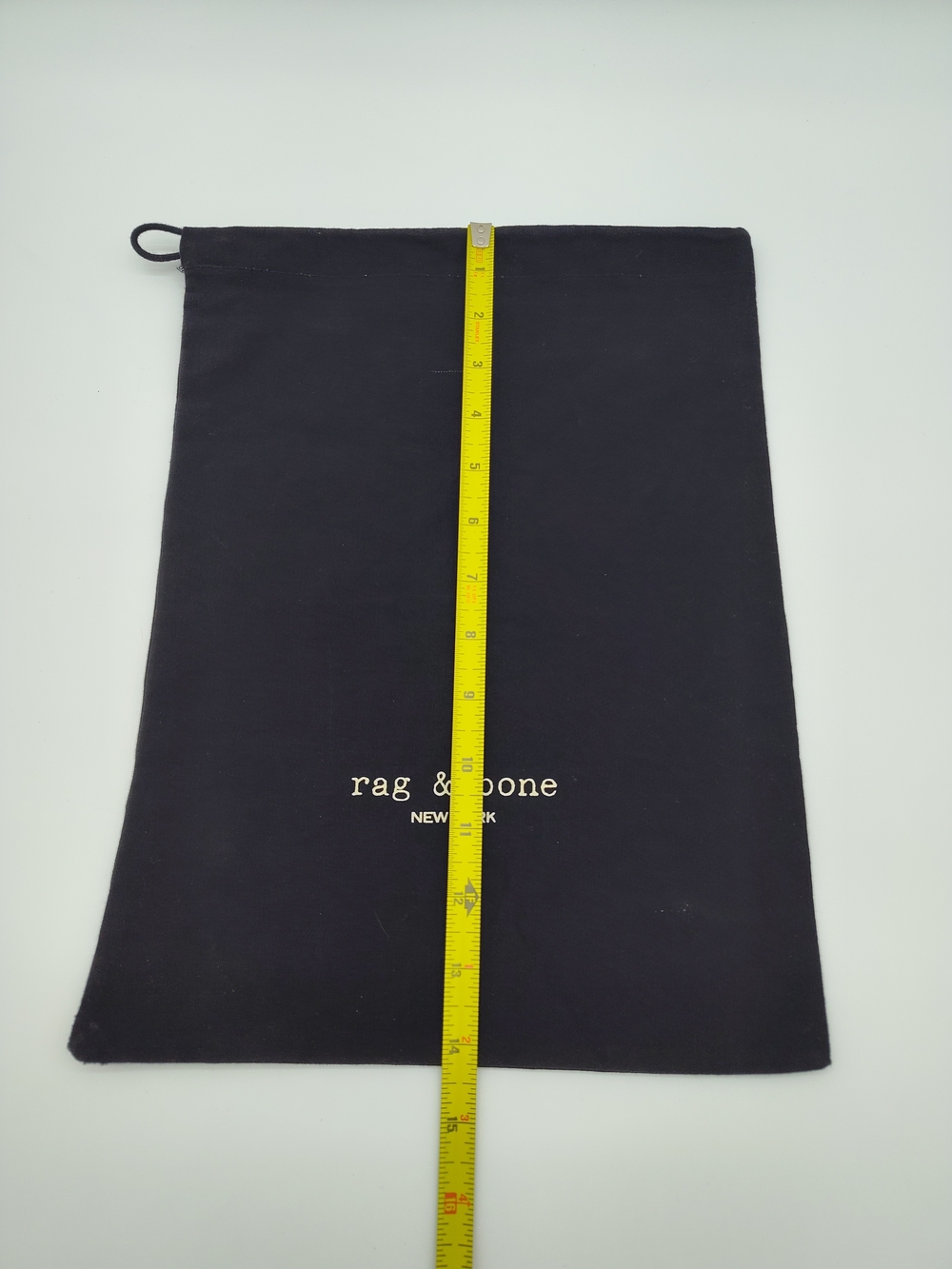 rag & bone Dust Bag 14x10.5 Black Drawstring Storage Shoe Travel Organizer Pouch - Picture 2 of 3